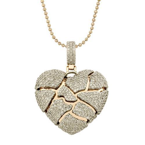 Diamond Broken Heart Necklace 2024 | favors.com